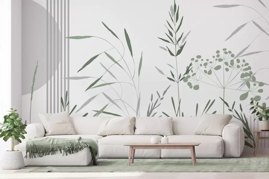 Fototapety Abstraktné siluety vegetácie w05375