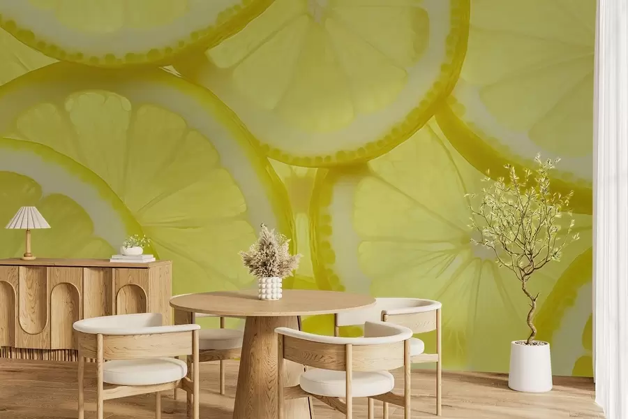 Fototapety Textúra citrónového plátku w05351