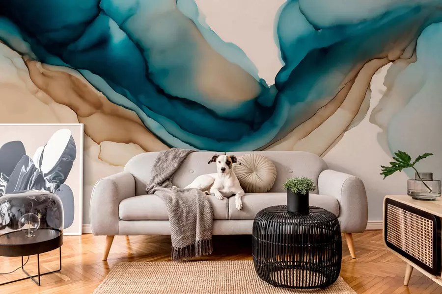 Fototapety abstraktná textúra v štýle alkoholových atramentov w05238