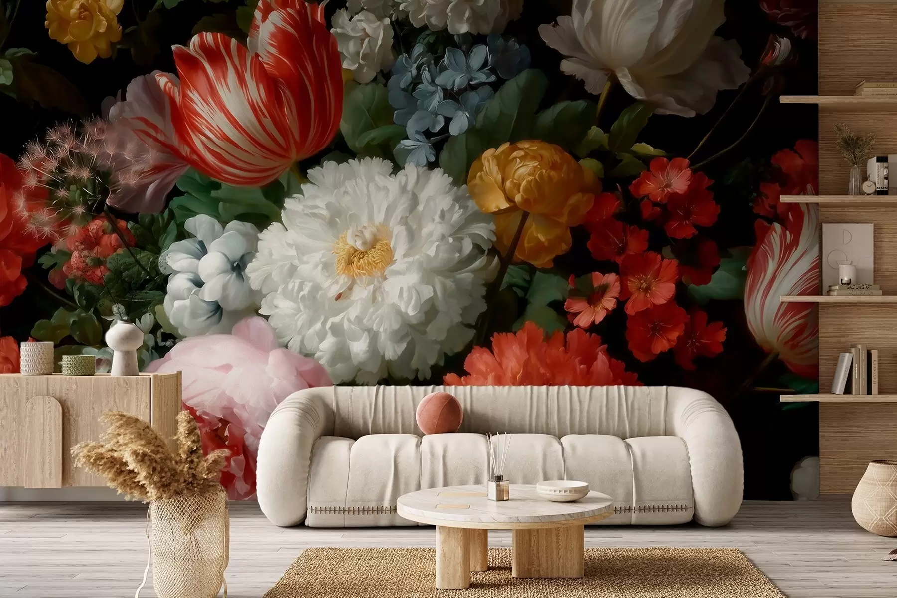 Fototapety Luxusná kvetinová kompozícia z jarných záhrad w09676