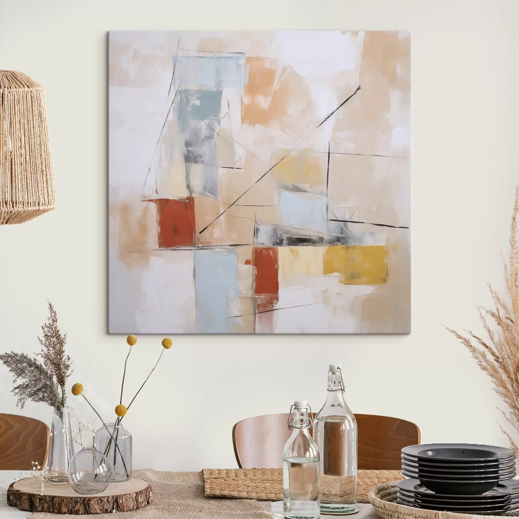 Obraz Chaotická abstraktná imitácia opotrebovaného obrazu s48418