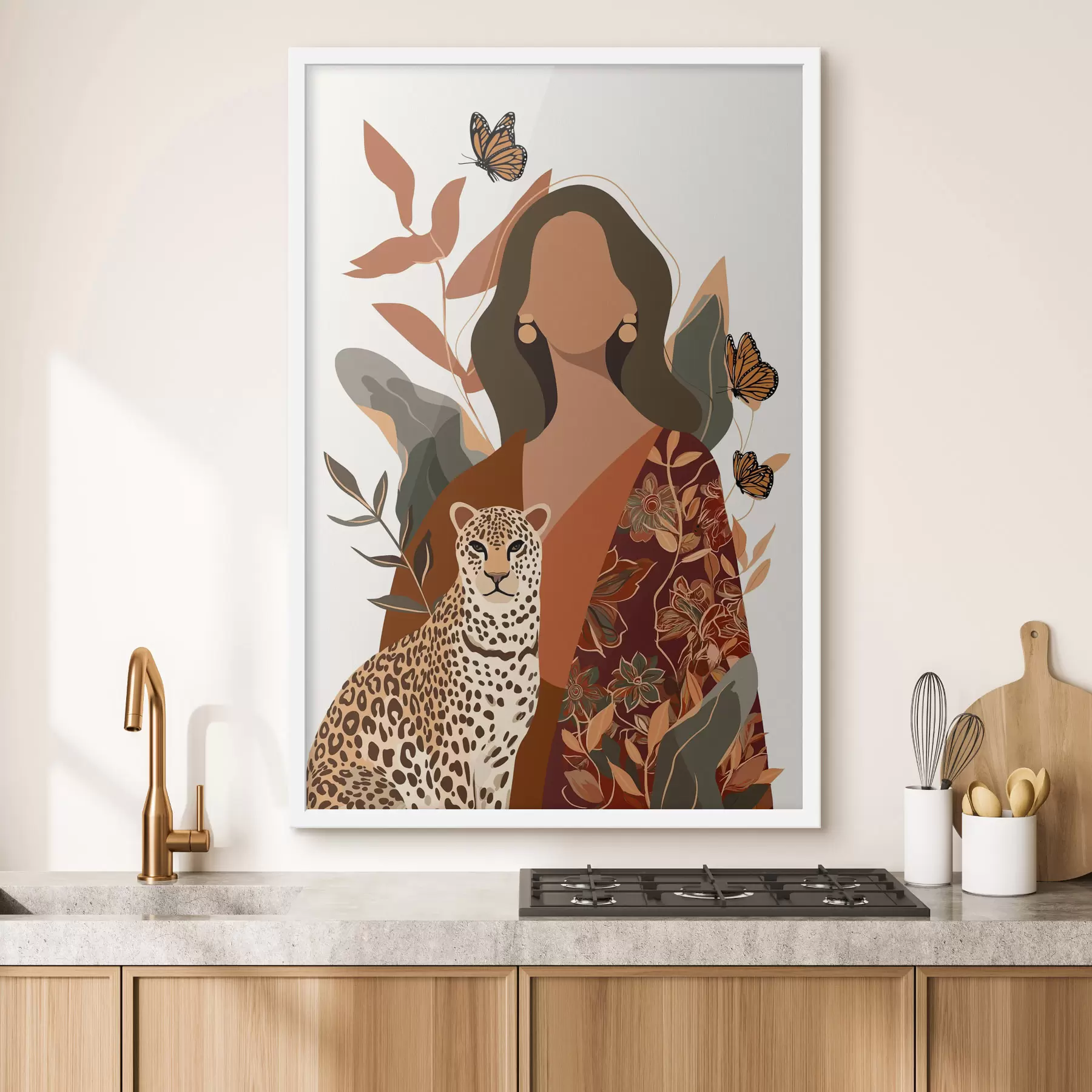 Fototapety Žena v vzorovanom oblečení f48434