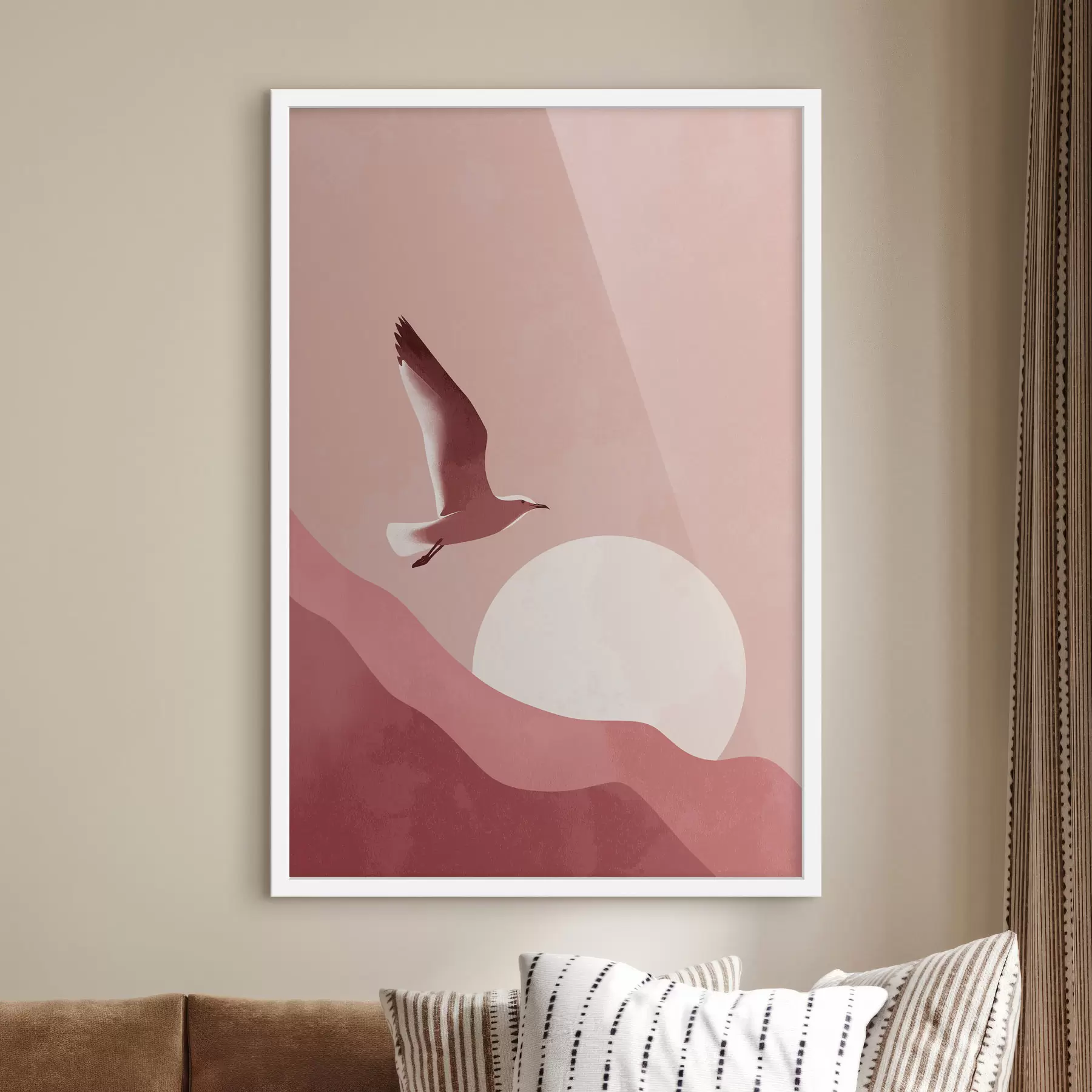 Fototapety Vták na oblohe pri západe slnka f48453