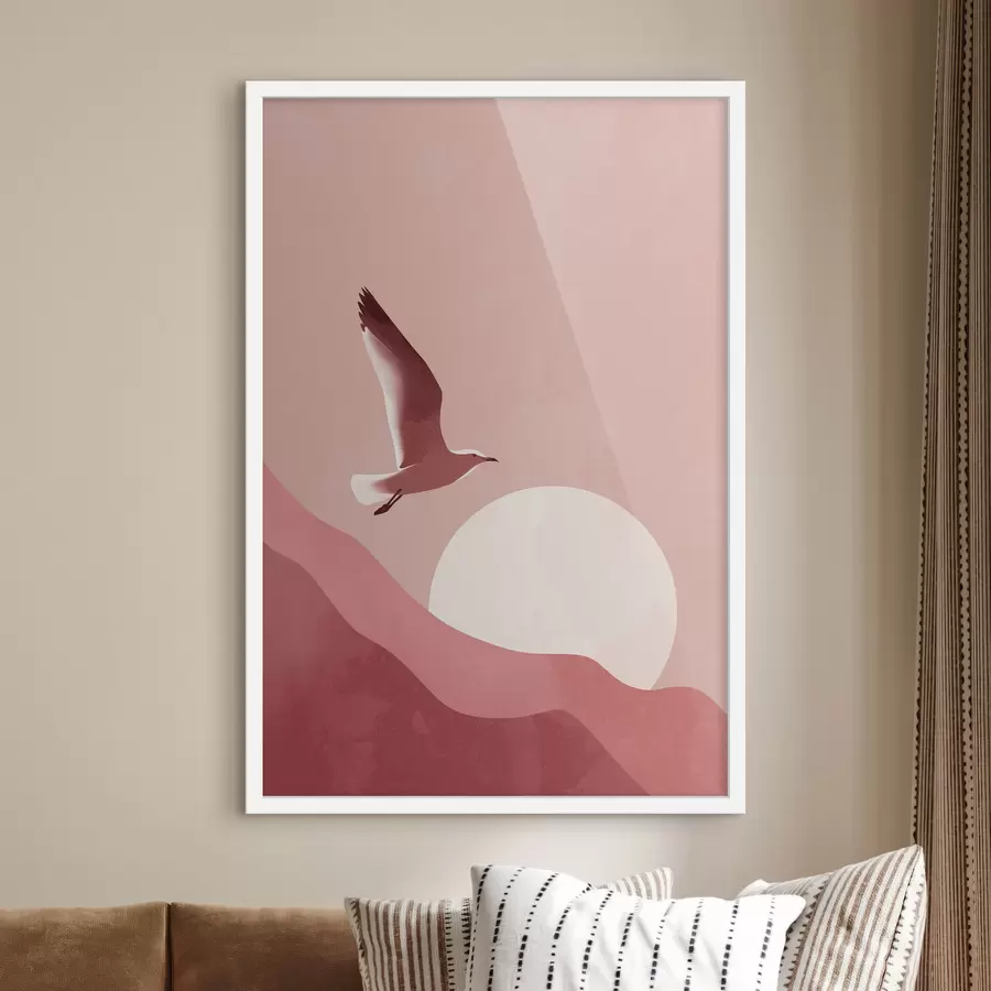 Fototapety Vták na oblohe pri západe slnka f48453