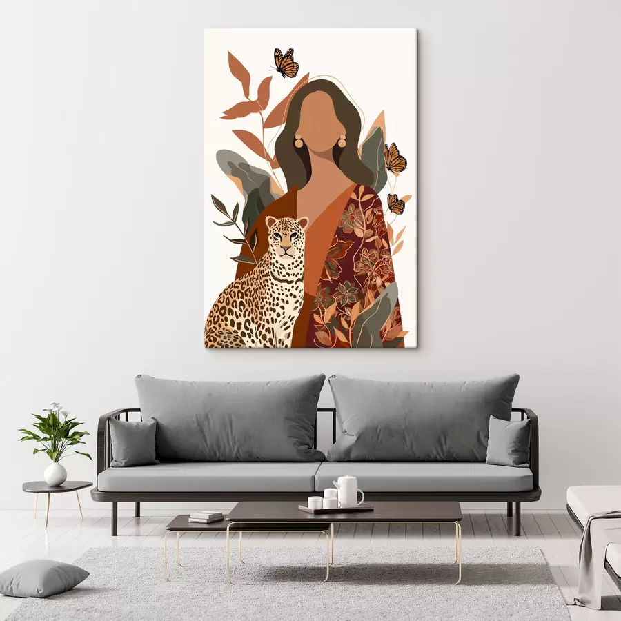 Obraz Žena v vzorovanom oblečení s48434