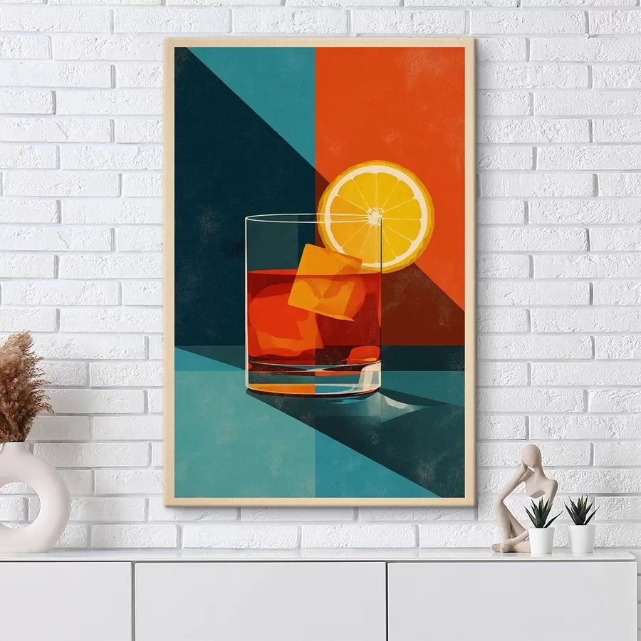 Obraz Pohár na whisky s citrusom s48468