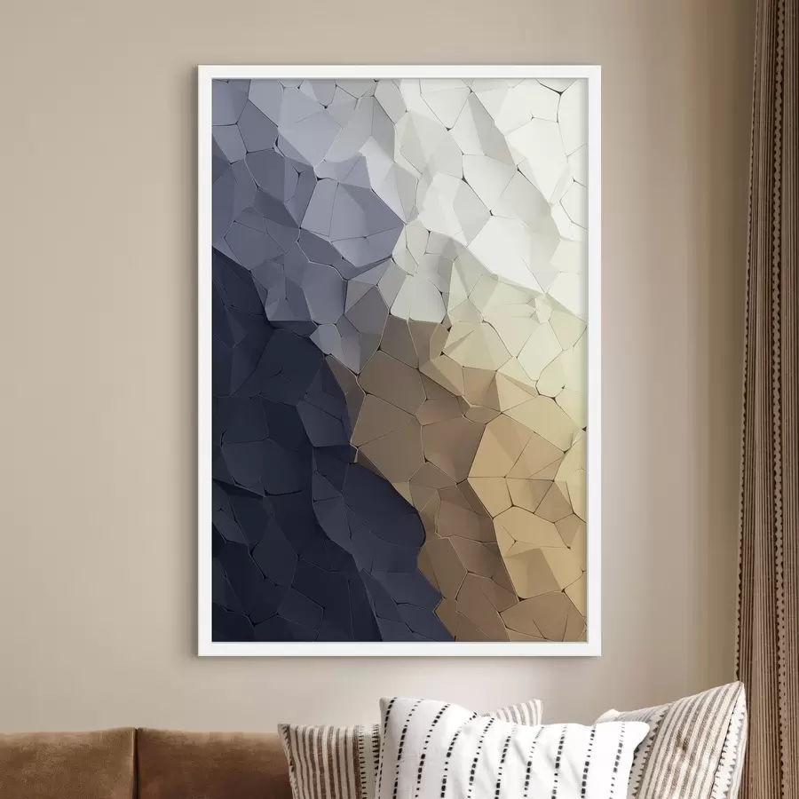 Fototapety Geometrická abstrakcia v béžovej a grafitovej farbe, moderné umenie s textúrou f48478