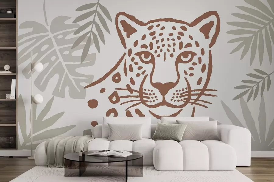Fototapety Leopard medzi lístím w05396v1