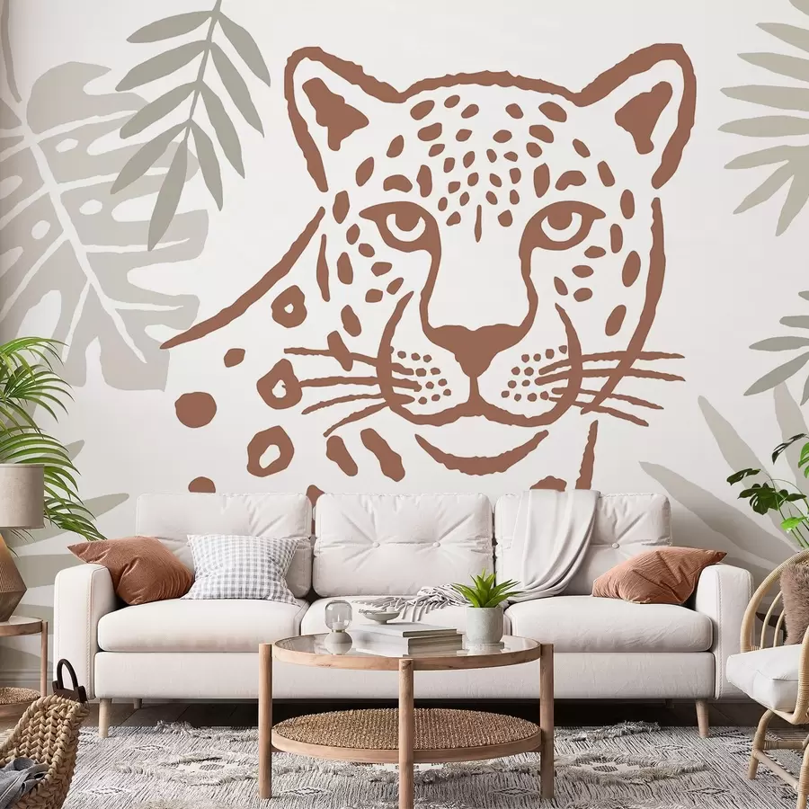 Fototapety Leopard medzi lístím w05396v1
