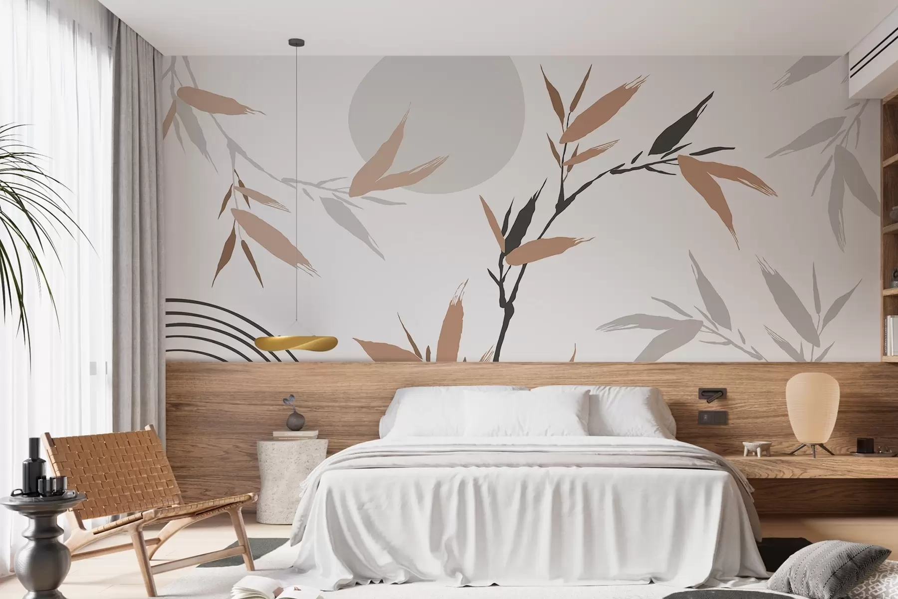 Fototapety Abstraktná vetva s listami w05398