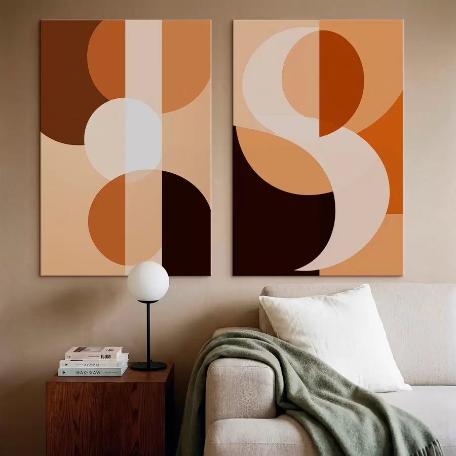 Obraz Abstraktné geometrické tvary v teplých odtieňoch m30242