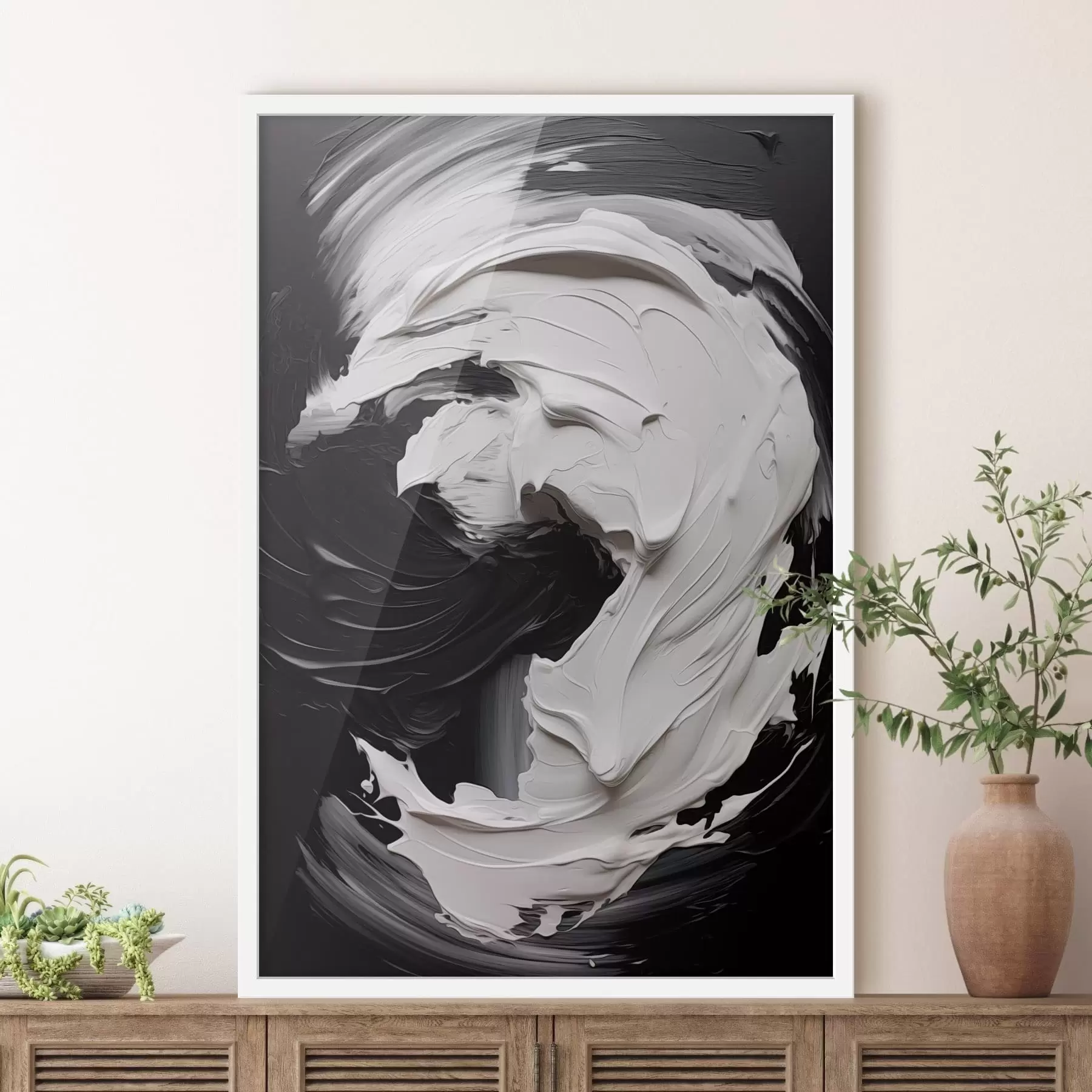 Fototapety Abstraktné čierno-biele textúrované ťahy f48333