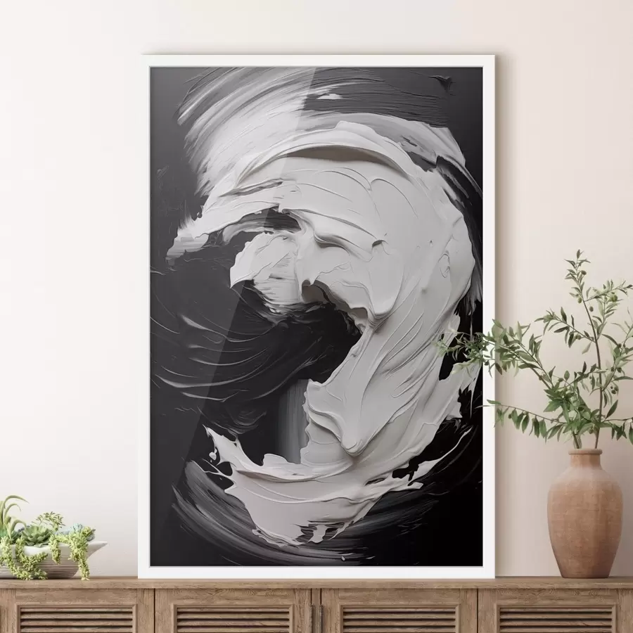 Fototapety Abstraktné čierno-biele textúrované ťahy f48333