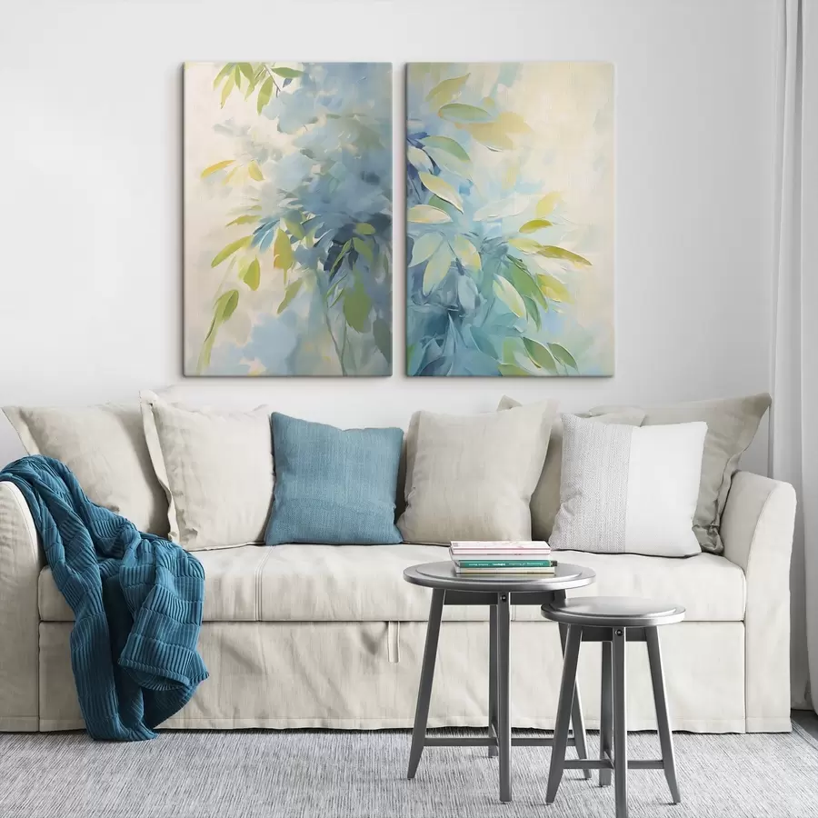 Obraz Abstrakcia rastlín ako napodobenina maľby m30246