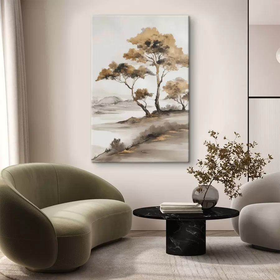 Obraz Abstraktná krajina so stromami s48512