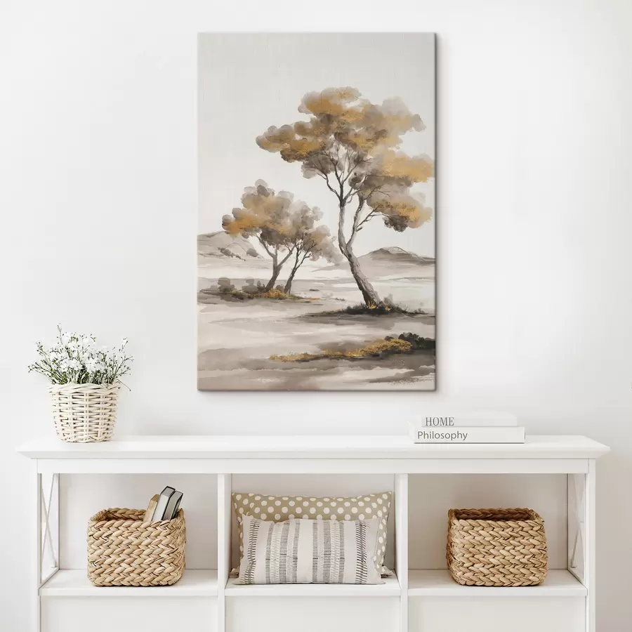 Obraz Abstraktná krajina so stromami s48513