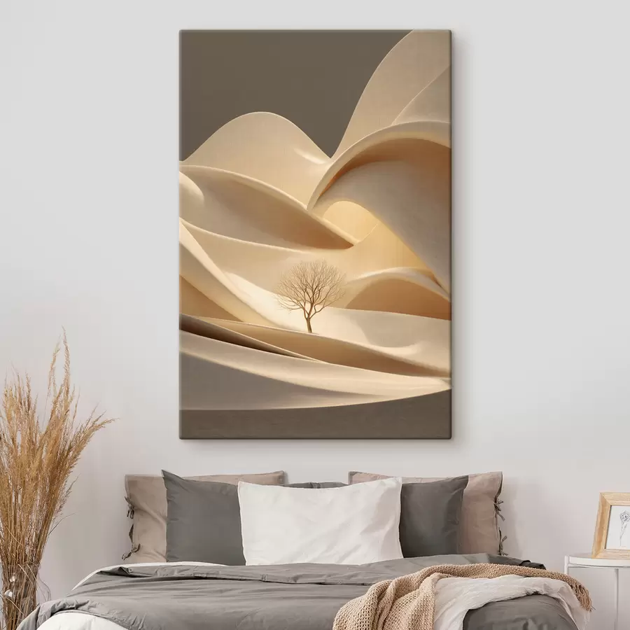 Obraz surrealistická krajina so stromom s48530