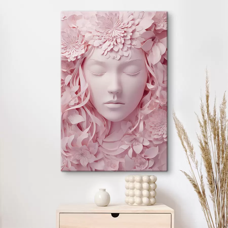 Obraz fantazijná dievčina na ilustrácii v papierovom štýle s48549