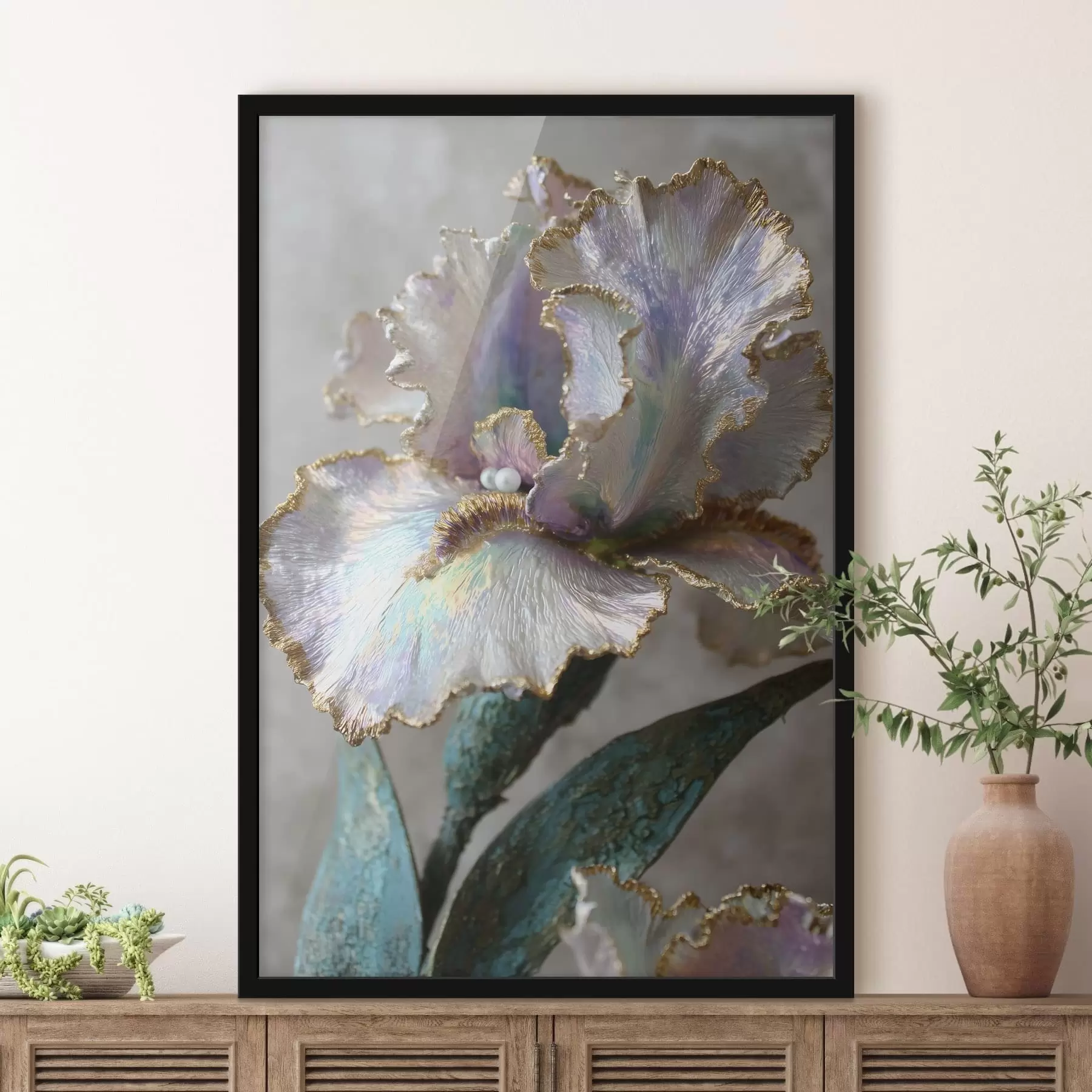 Fototapety horská krajina s borovicami a riekou f48546