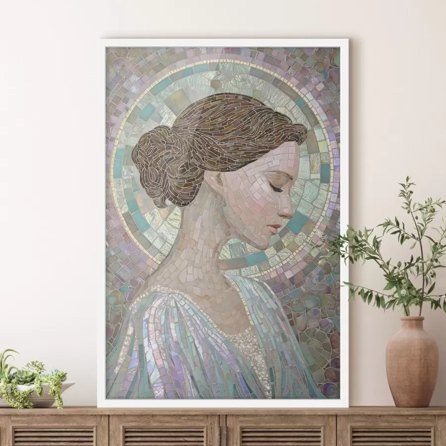 Fototapety kvetina kosatca v dekoratívnom štýle f48551