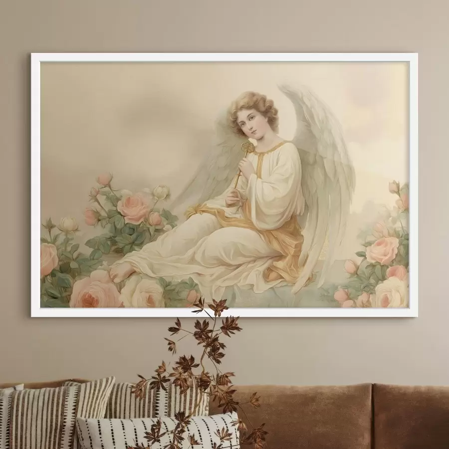 Fototapety fantazijná dievčina na ilustrácii v papierovom štýle f48554