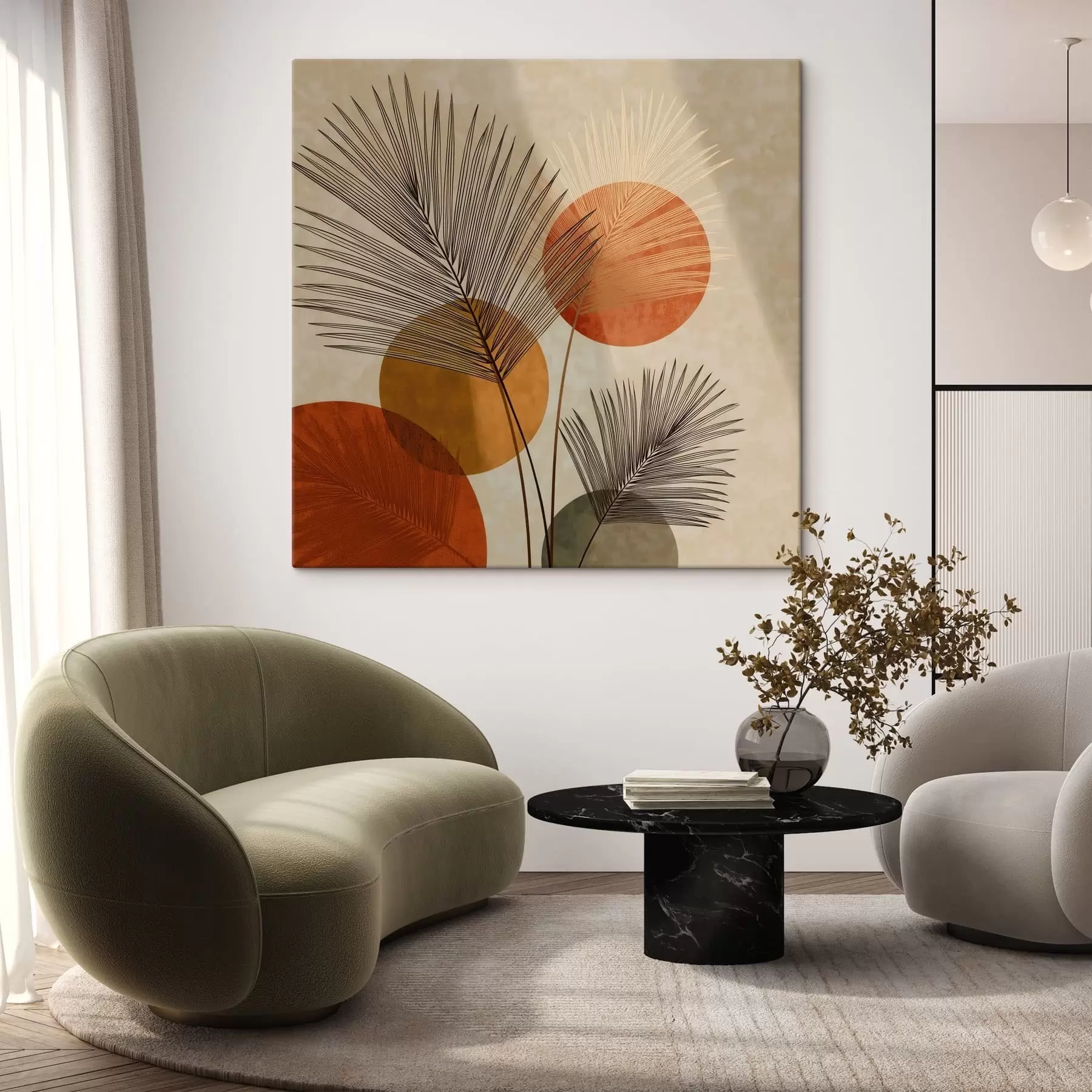 Obraz Abstraktné palmové listy s48557