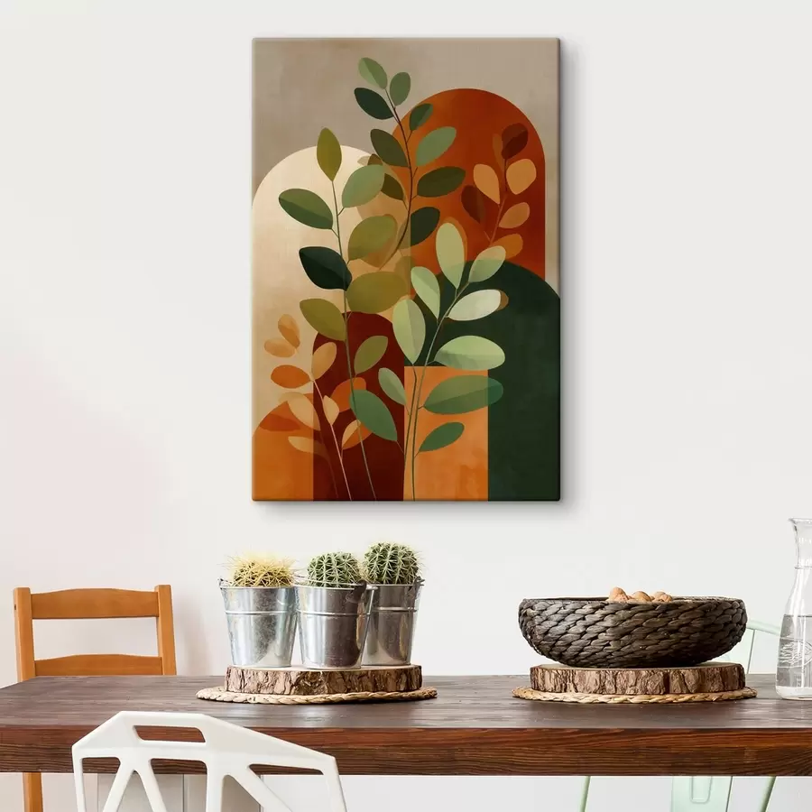 Obraz Abstraktné listy rastlín s48560