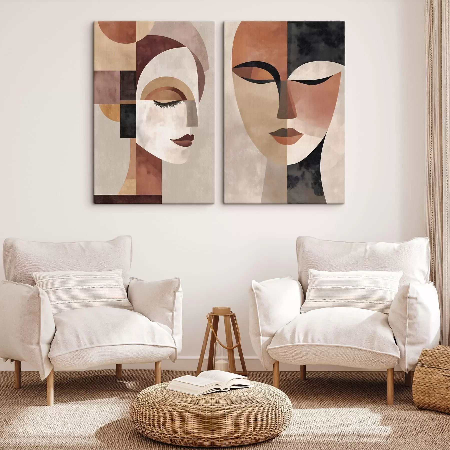 Obraz abstraktné ženské tváre m30258