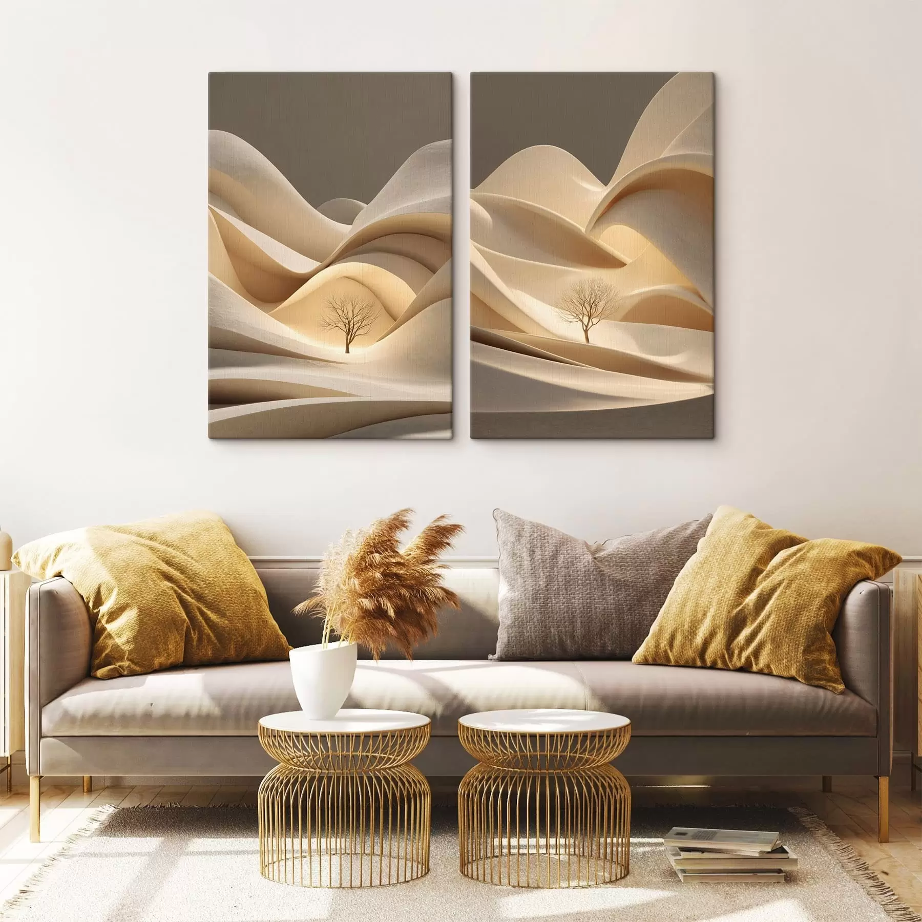 Obraz surrealistická krajina so stromom m30261