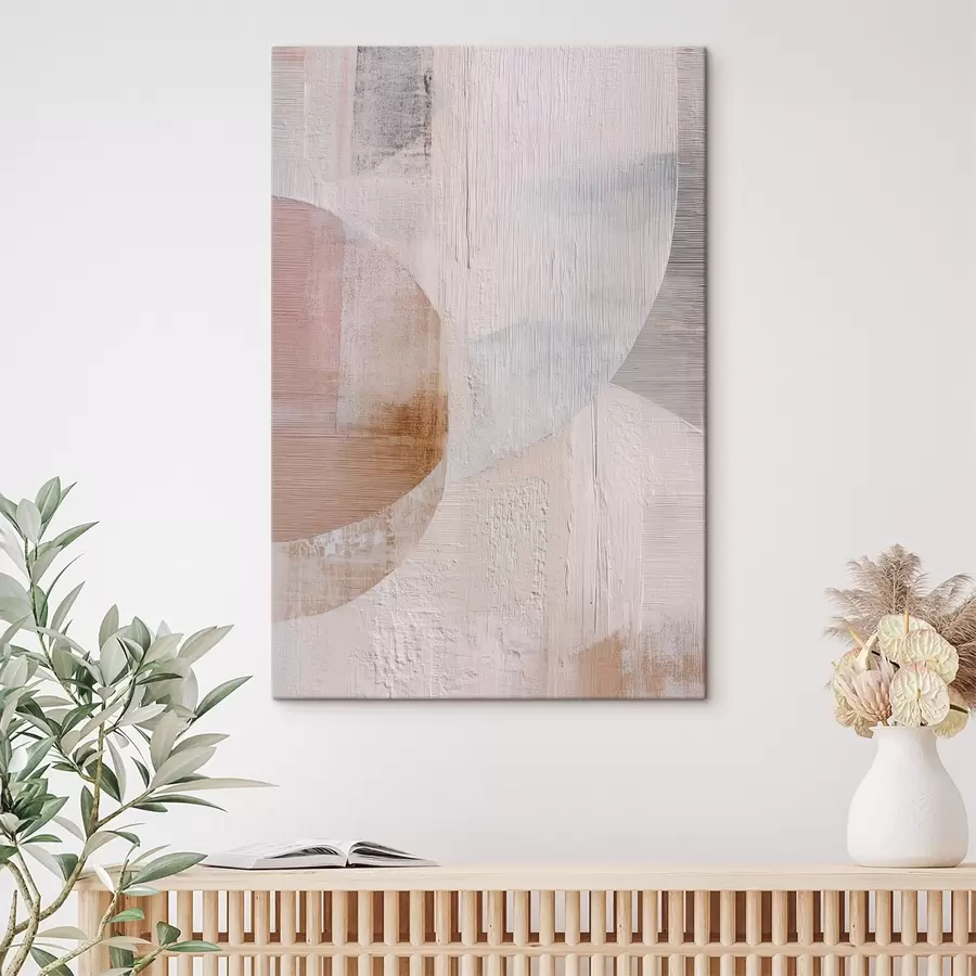 Obraz Textúrované pozadie s vrstvenými prvkami v štýle súčasného maliarstva s48190