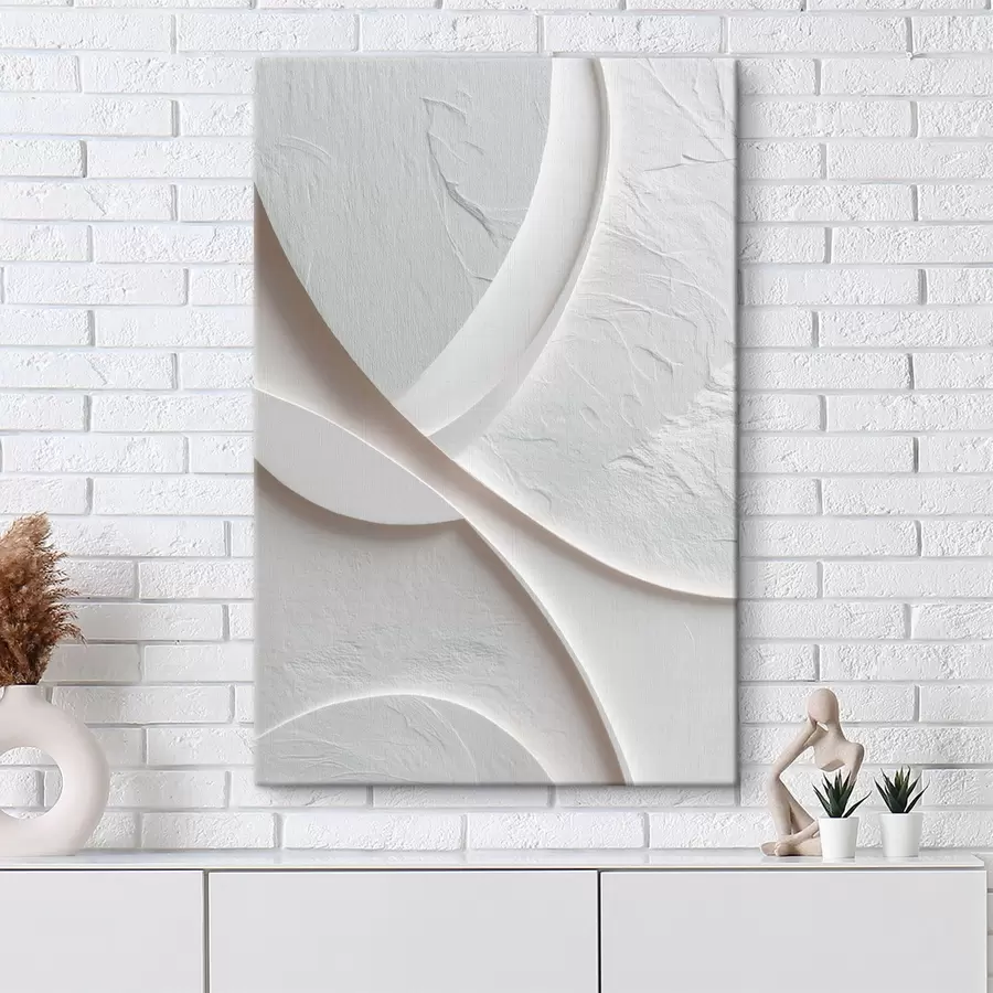 Obraz Dekoratívny panel s jemnými líniami a kamennou textúrou na svetlom pozadí s48192