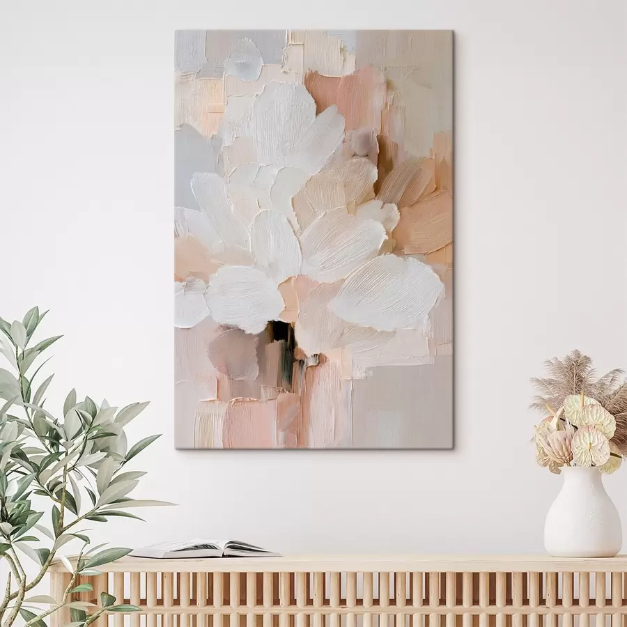 Obraz Štýlová kvetinová ilustrácia s efektom hrubých ťahov štetcom s48193