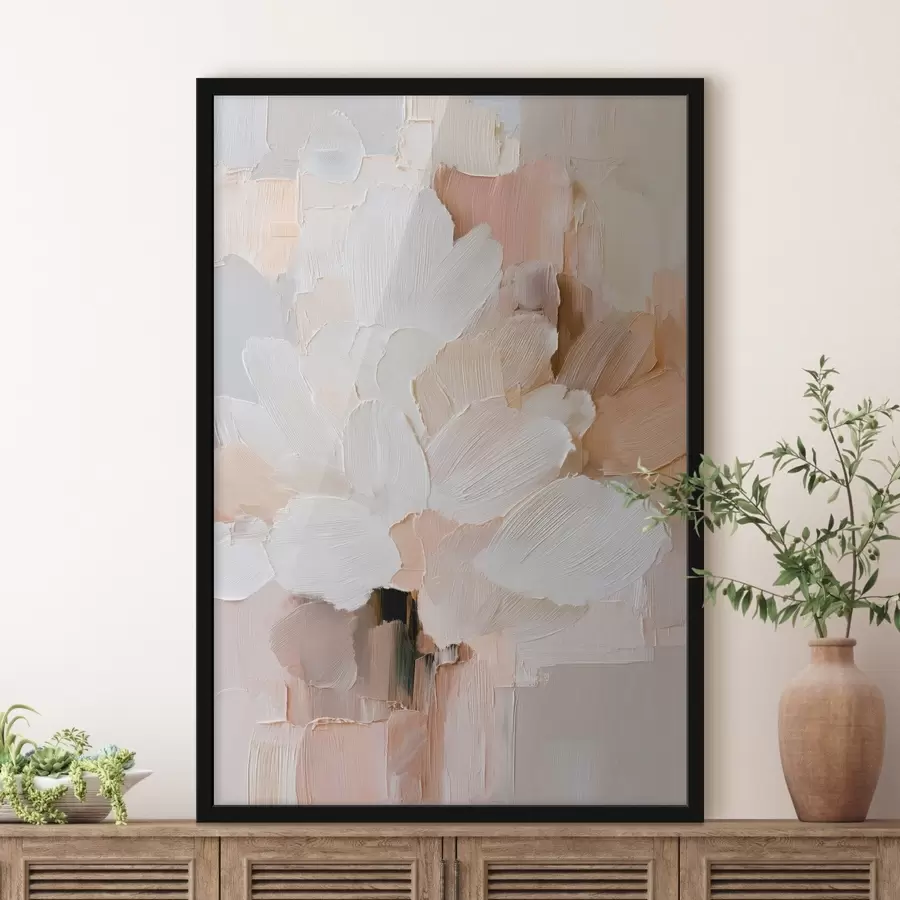 Fototapety Štýlová kvetinová ilustrácia s efektom hrubých ťahov štetcom f48193