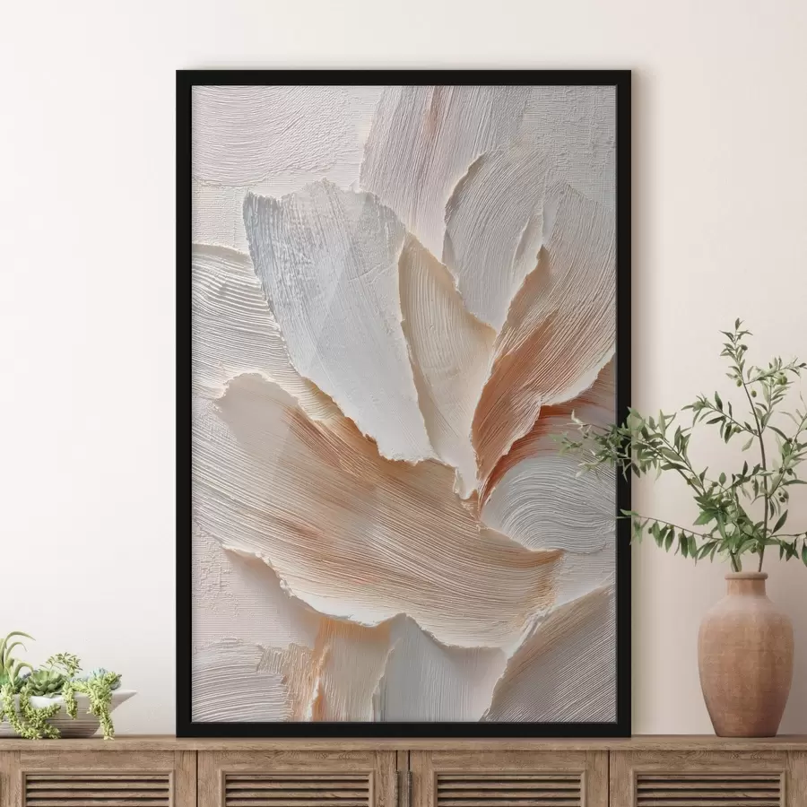 Fototapety Abstraktná kompozícia v svetlých odtieňoch s výraznou textúrou štetca f48199