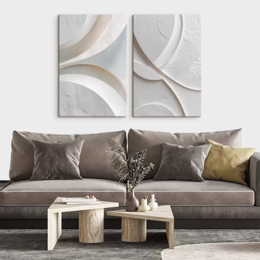 Obraz Abstraktná kompozícia s jemnými líniami a kamennou textúrou v štýle súčasného basreliéfu m30136