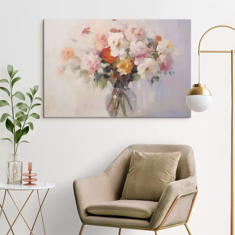 Obraz Kytica kvetov imitácia maľby s48587