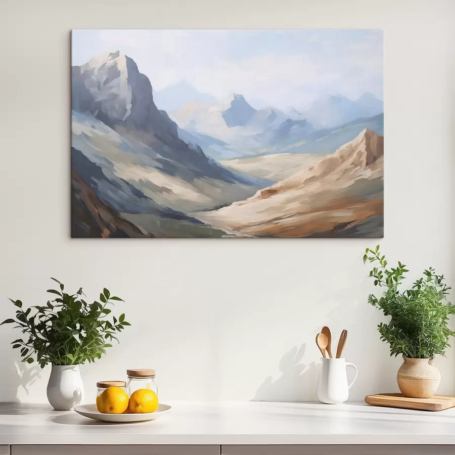 Obraz Horská krajina imitácia maľby s48589