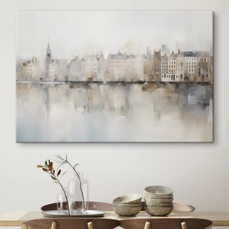 Fototapety Imitácia maľby mestskej krajiny s48596