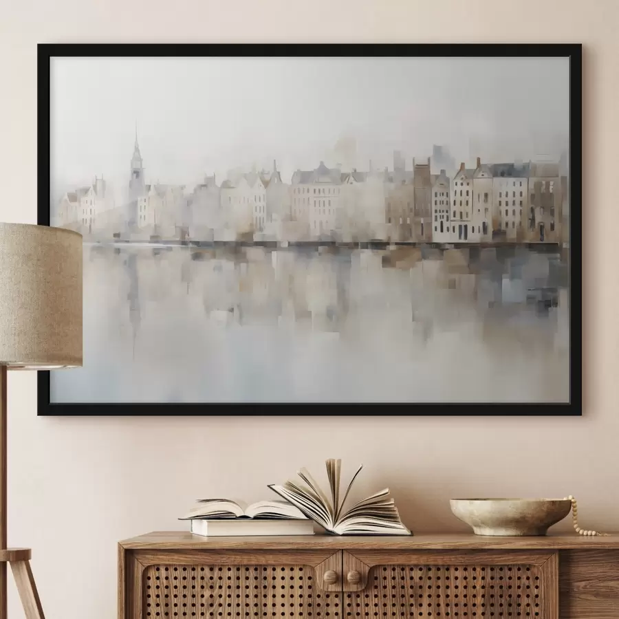 Fototapety Imitácia maľby mestskej krajiny f48596