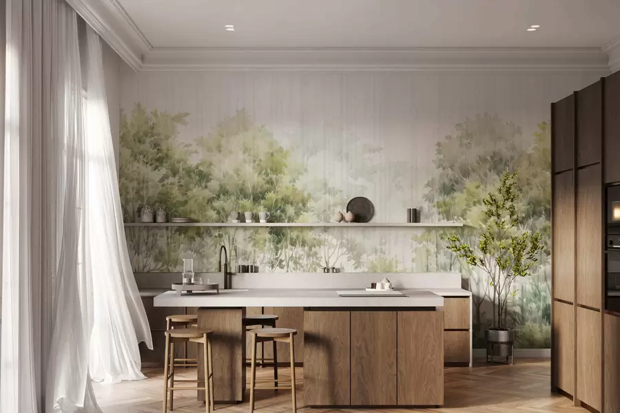 Fototapety Listnatý les a línie w05442