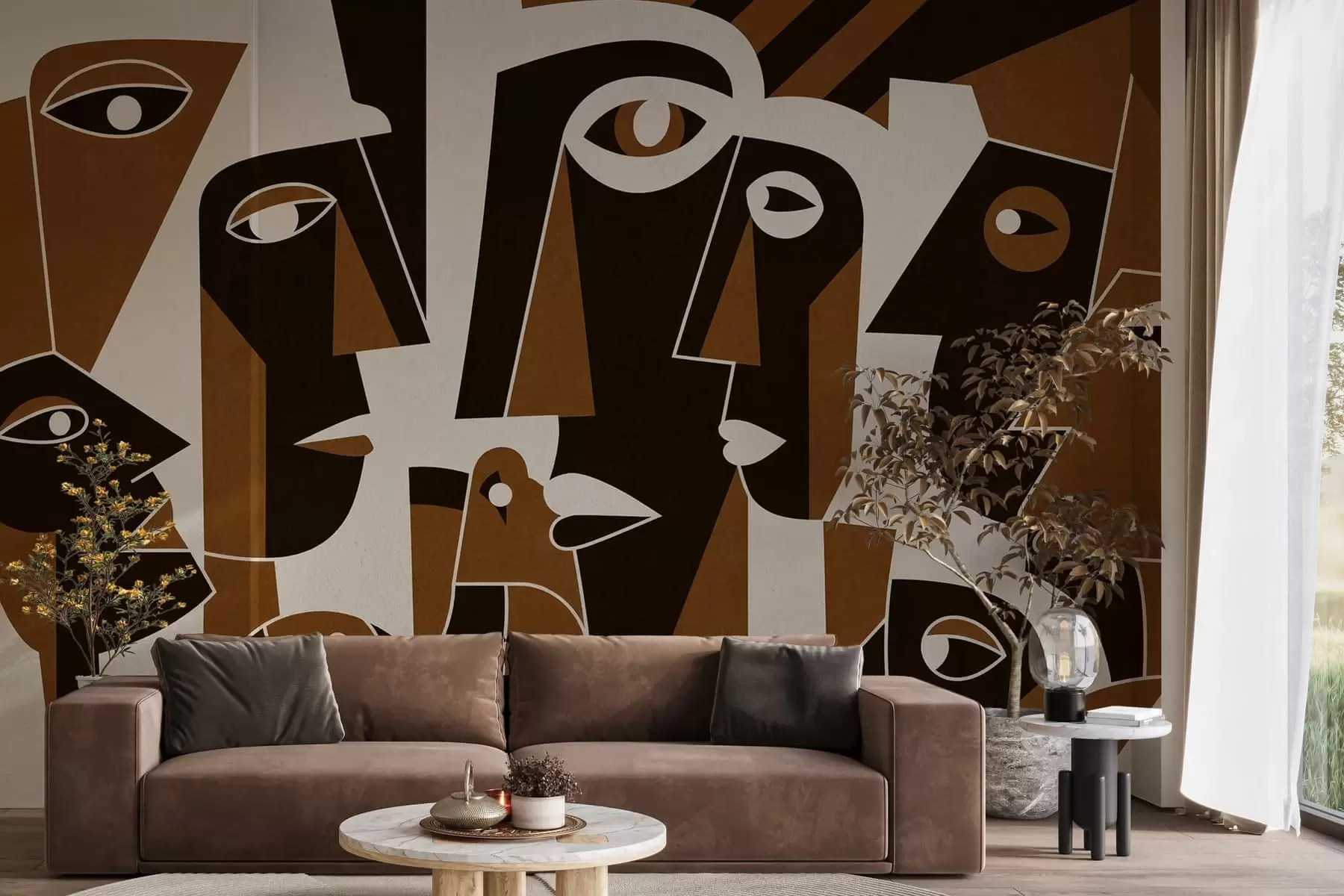 Fototapety Tváre v africkom štýle w05446