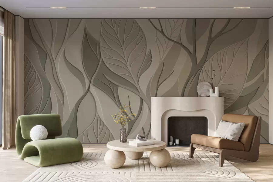 Fototapety Prekrývajúce sa listy w05448