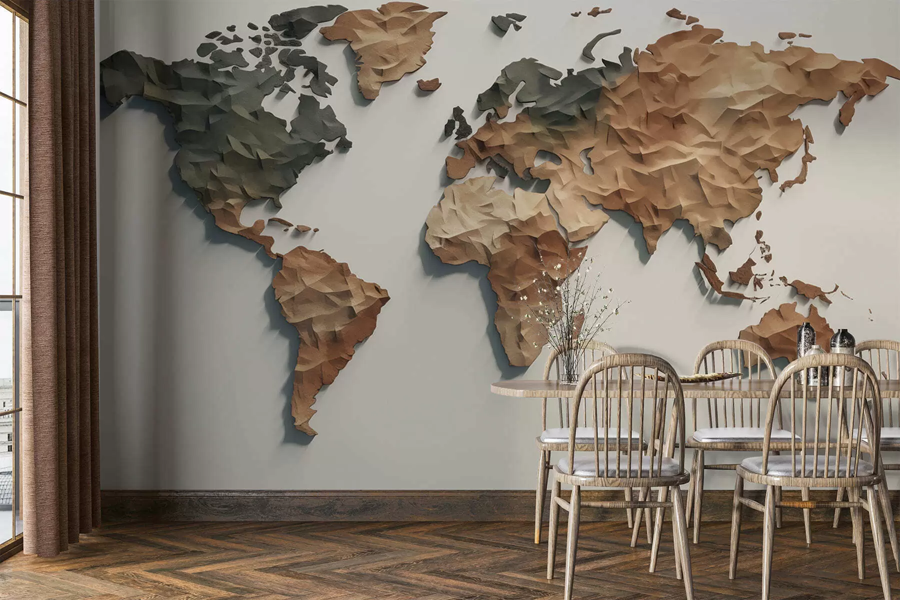 Fototapety Abstraktná mapa sveta c00011