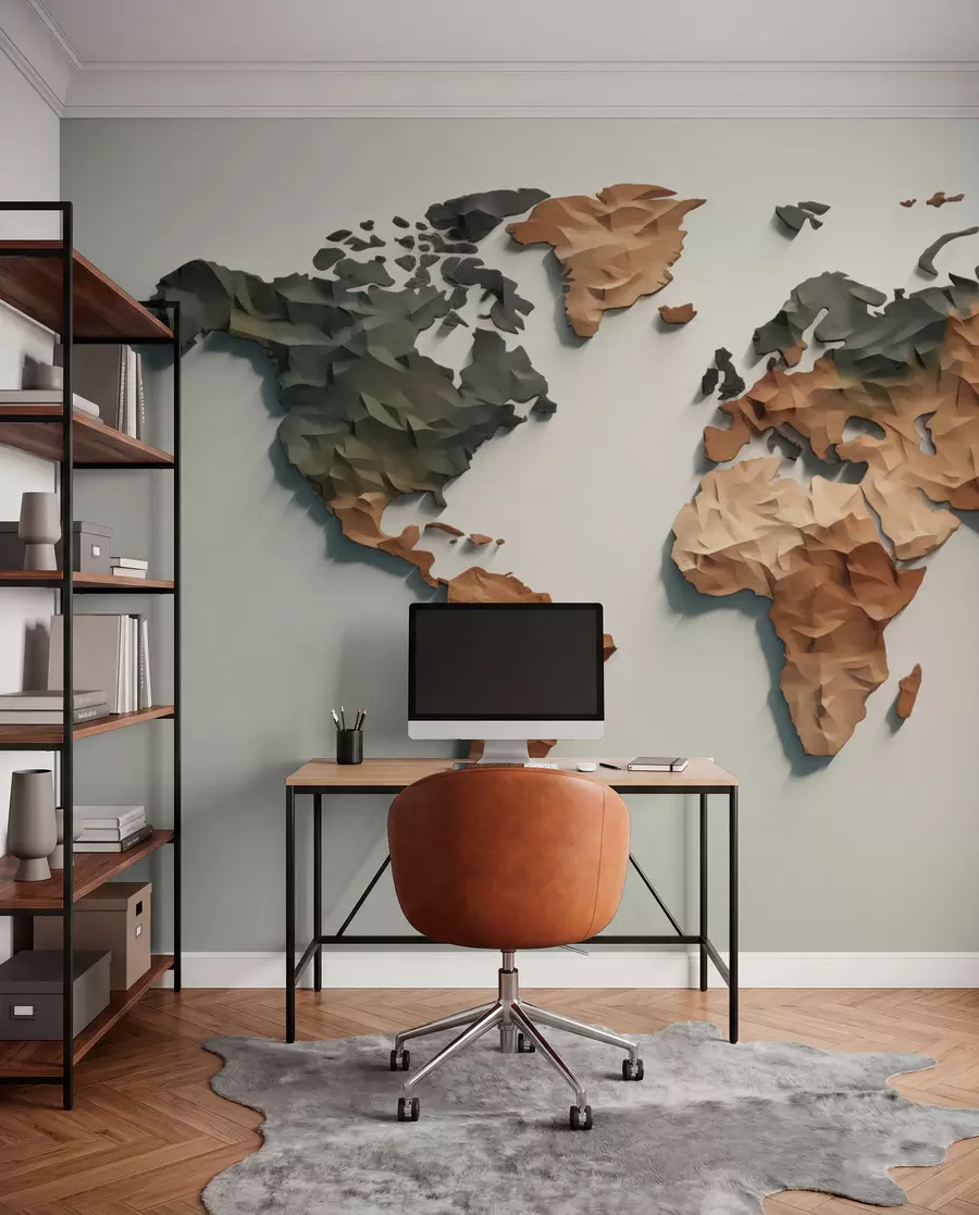 Fototapety Abstraktná mapa sveta c00011