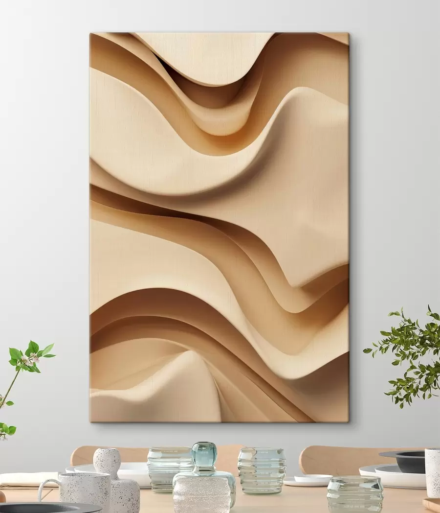 Obraz Abstraktné vlny, moderný interiér s48586