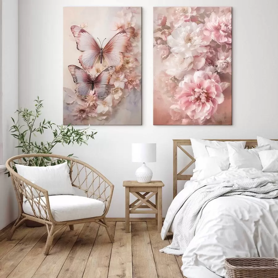 Obraz Ružové kvety, romantický štýl m30268