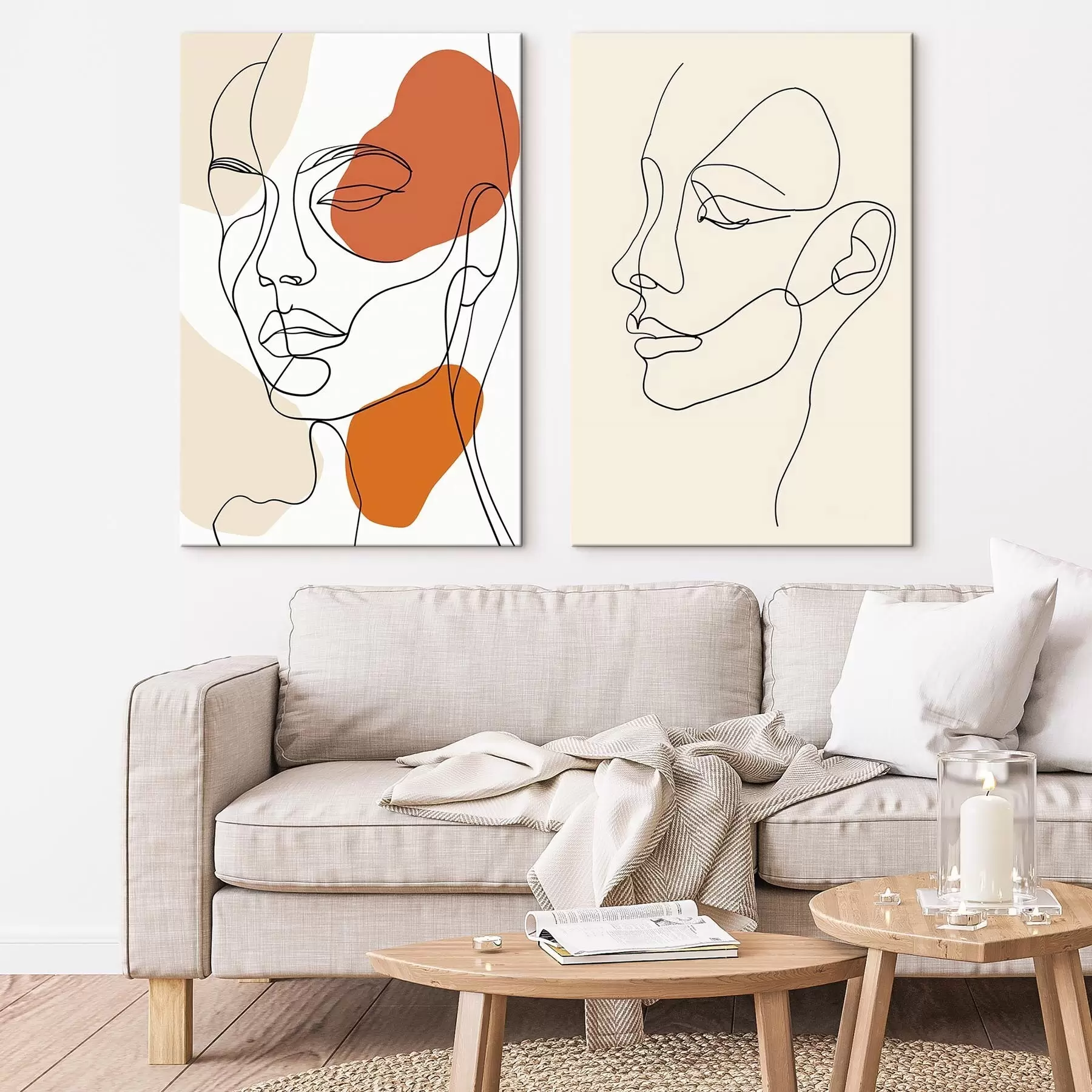 Obraz Abstraktné tváre, moderný minimalizmus m30270