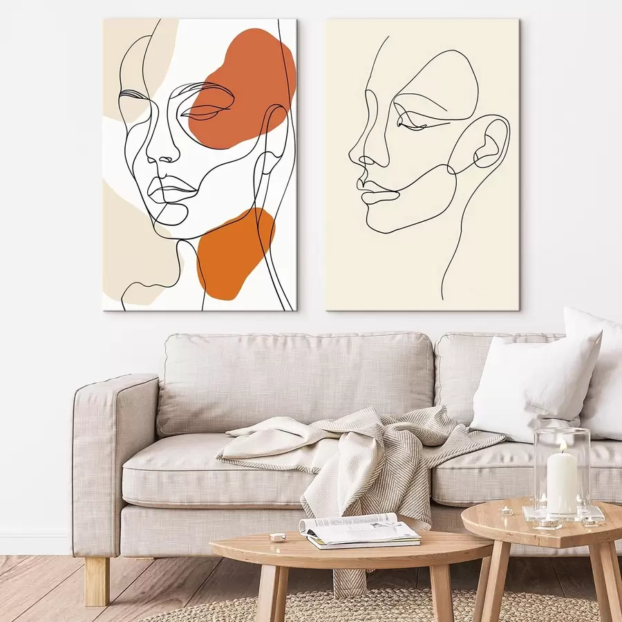 Obraz Abstraktné tváre, moderný minimalizmus m30270
