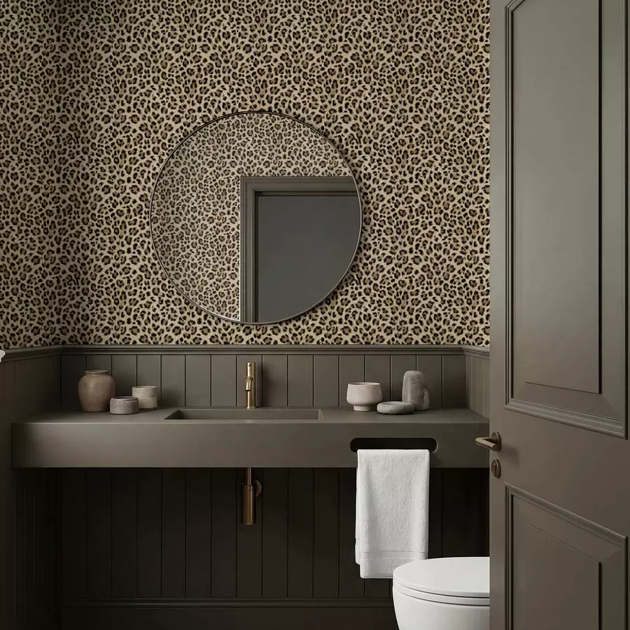 Fototapety Leopardí vzor so škvrnami na svetlom pozadí a01151