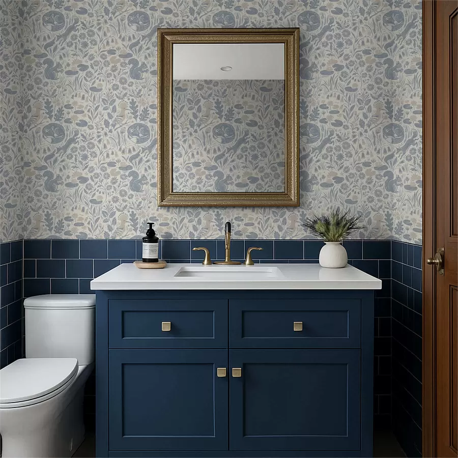 Fototapety Dekoratívny vzor s lesnými zvieratami a01158